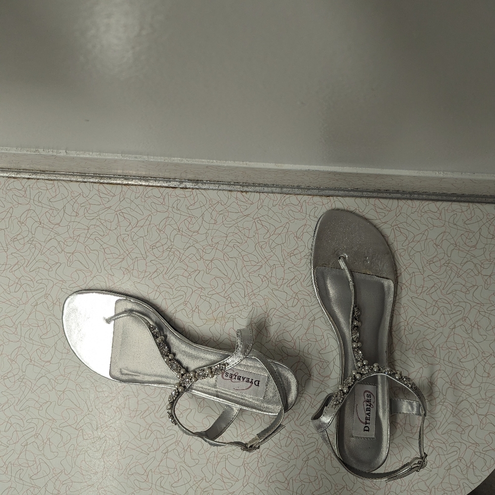 Bedazzled Silver Sandals